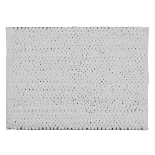 [175693-BB] Nubby Chenille Microfiber Woven Bath Mat Light Grey