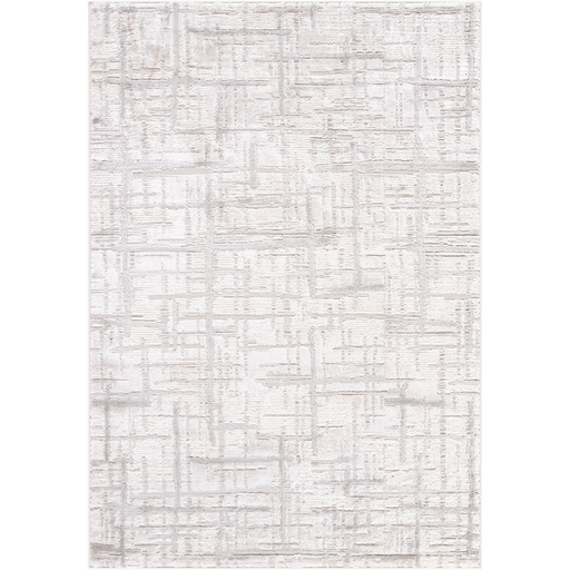 [177159-BB] Wolly Lines Rug Ivory Grey 8 x 10ft