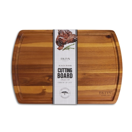 [175706-BB] Acacia Nova Cutting Board with Juice Well 18in