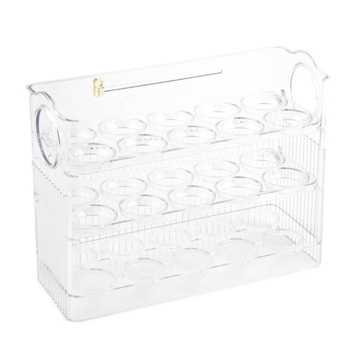 [175708-BB] 3-Tier 30 Egg Tray Clear