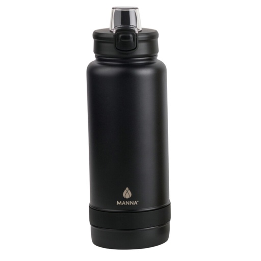 [175734-BB] Manna Push Flip-Top Bottle Onyx 40oz