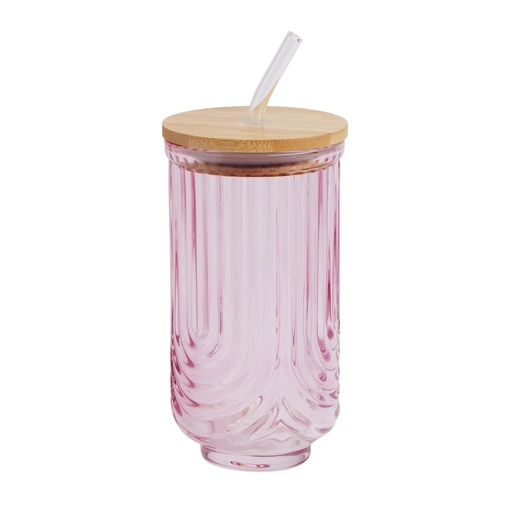 [175741-BB] Rainbow Tumbler With Lid Pink 18oz
