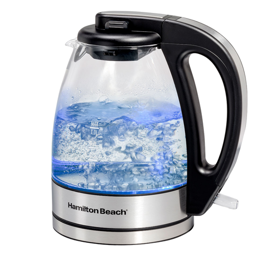 [175750-BB] Hamilton Beach Compact Glass Kettle