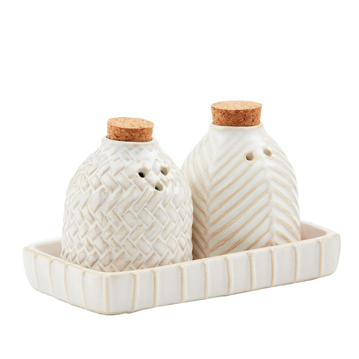 [175844-BB] Textured Salt & Pepper Shaker Set