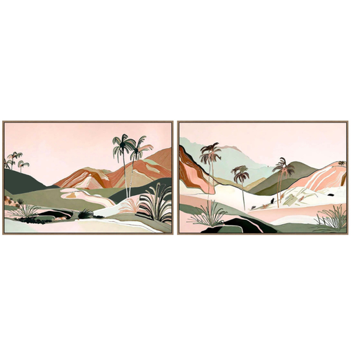 [175961-BB] Sunset Hills Framed Canvas 36x24in 2pc