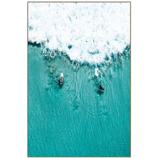 [175966-BB] In the Shallows II Framed Print on Tempered Glass 48x72in