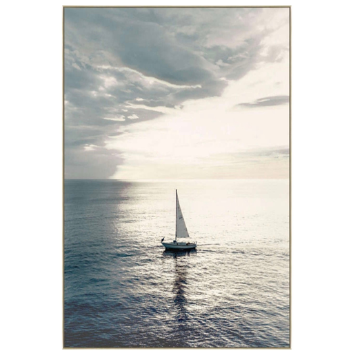 [175968-BB] Sea Journey Framed Print on Tempered Glass 48x72in