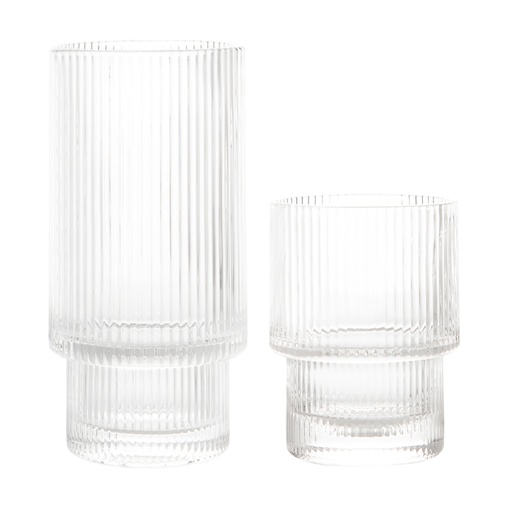 [176269-BB] Ridge Stackable Glass 8pc