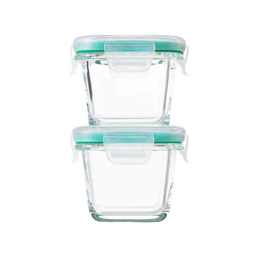 [176312-BB] OXO Good Grips Smart Seal Glass Container Set Mini Square 4pc