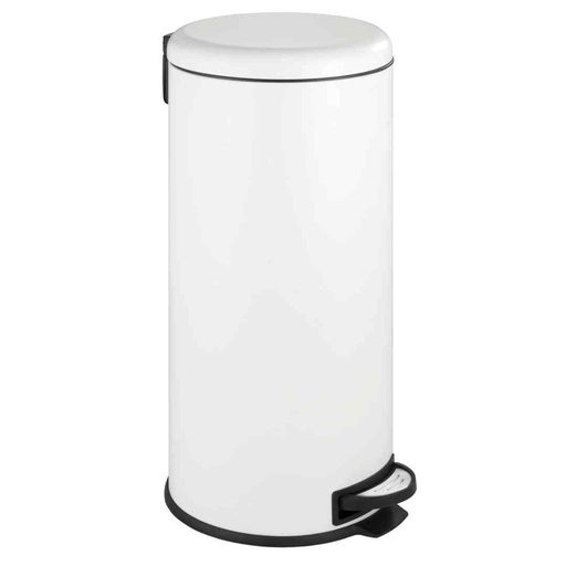 [176401-BB] Leman Easy-Close Pedal Bin White 30L