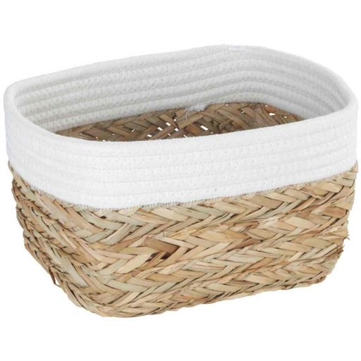 [176404-BB] Rika Storage Basket White 8in