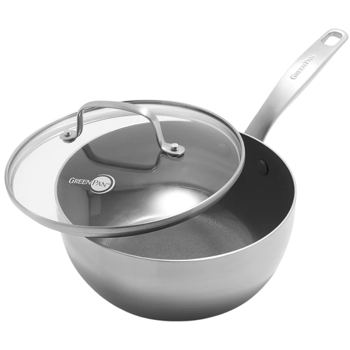 [176552-BB] Greenpan Chatham Stainless Steel Saucepan With Lid 2.5qt
