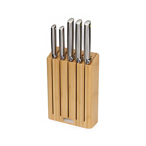 [176598-BB] Elevate Steel Knives Bamboo Block 5pc