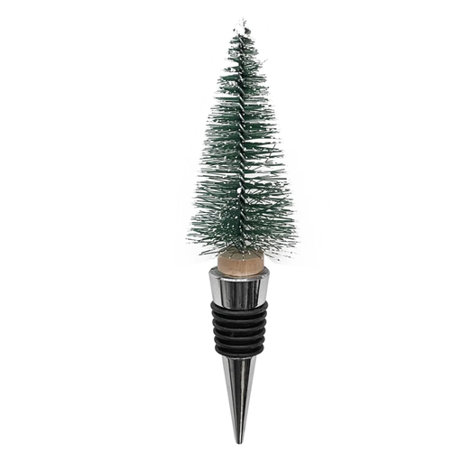 [176677-BB] Frosted Tree Bottle Stopper Green
