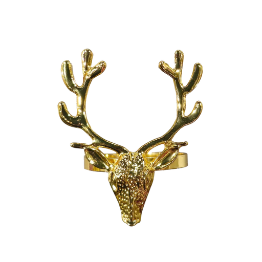 [176679-BB] Golden Stag Napkin Ring Gold