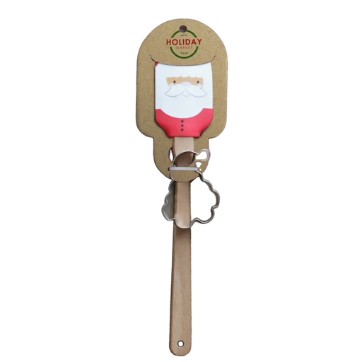 [176691-BB] Santa Spatula and Cookie Cutter Set Red
