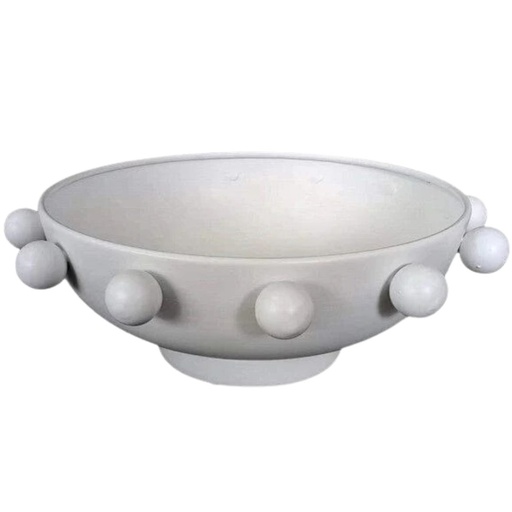 [176718-BB] Hobnail Bowl White 11in