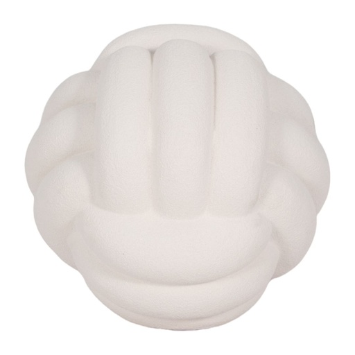 [176722-BB] Rough Knob Orb White 5in