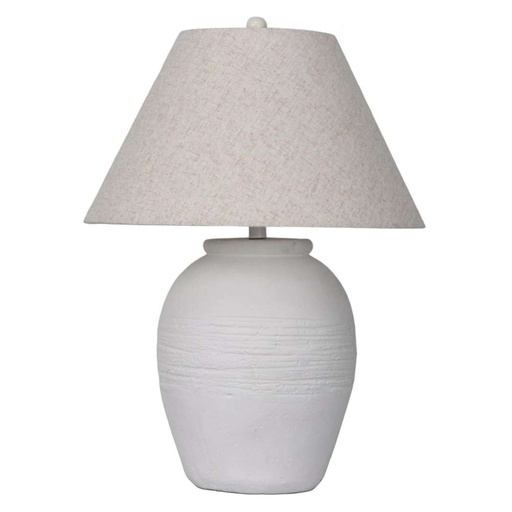 [176726-BB] Artisan Jug Table Lamp White Beige 27in