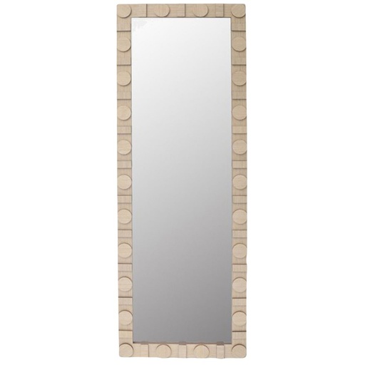 [176735-BB] Rectangle Leaner Mirror With Circle Details 70in