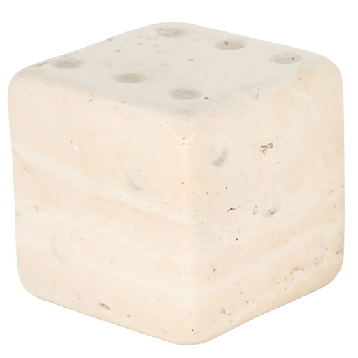 [176751-BB] Mistry White Marble Dice 4in