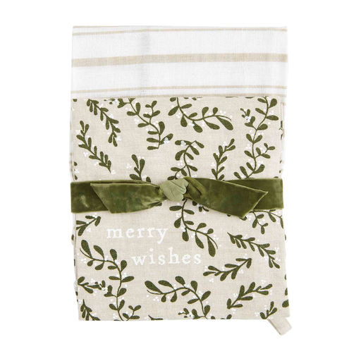 [177009-BB] Merry White Christmas Towel Set