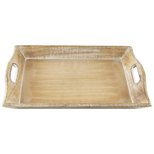 [176890-BB] Wooden Tray 18in