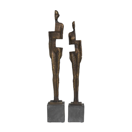 [176898-BB] Bronze People Sculpture Set 21in