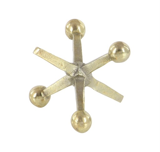 [176903-BB] Metal Jack Sculpture Gold 5in
