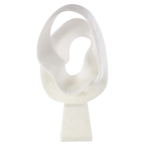 [176907-BB] Textured Wave Sculpture With Elevated Base 19in