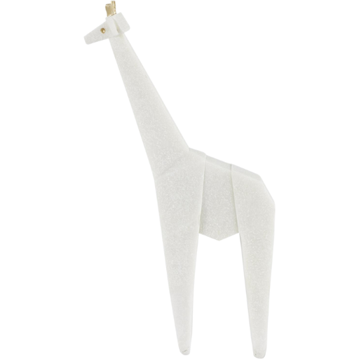 [176916-BB] Cubist Giraffe Sculpture White Gold 16in