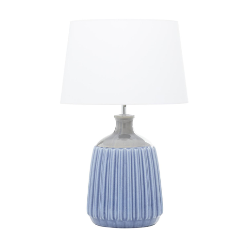 [176946-BB] Blue Ceramic Table Lamp 24in