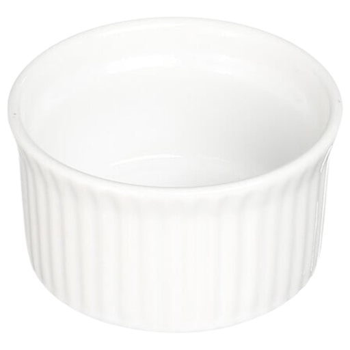 [177219-BB] Ceramic Ramekin Dish White 3in