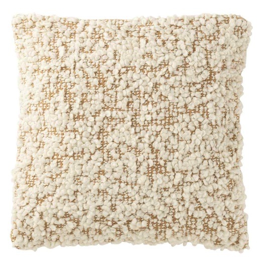 [177293-BB] Boucle Pillow Camel & Cream 18in 