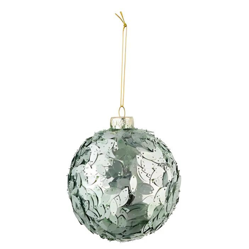 [177320-BB] Sequin Ornament Mint Green 4in