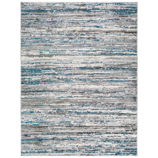[177166-BB] Andorra Plus Rug Blue & Grey 5x7ft
