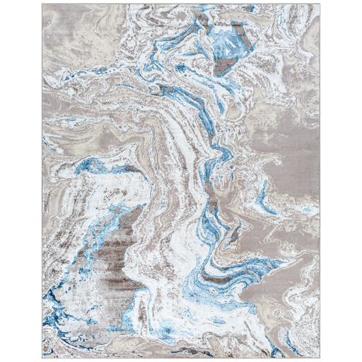 [177667-BB] Lustro Swirls Rug Indigo 8x10ft