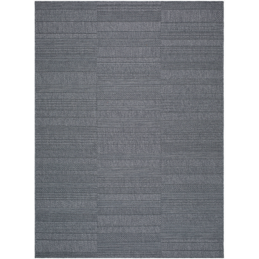 [177676-BB] Sandra Woven Indoor Outdoor Rug Charcoal 8 x 10ft