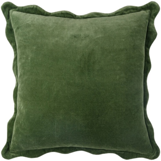 [177678-BB] Scalloped Effervescent Pillow Green 22in