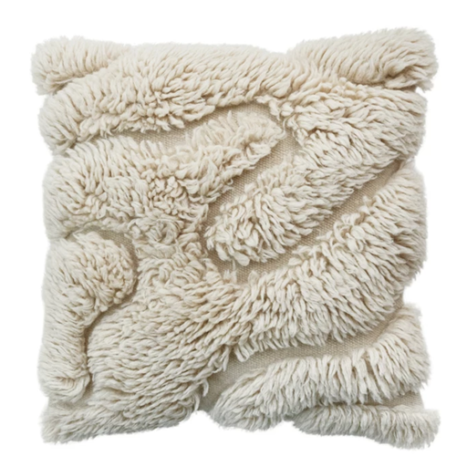 [177805-BB] New Zealand Wool Shag Pillow 20in