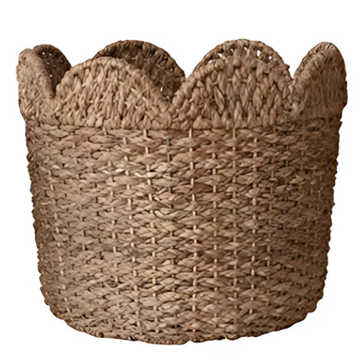 [177827-BB] Bankuan Braided Scalloped Basket 13in