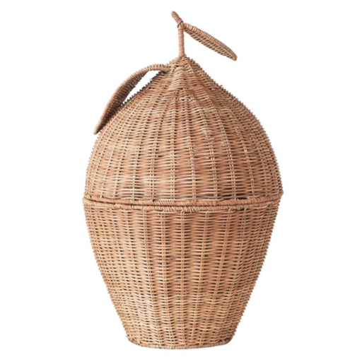 [177839-BB] Rattan Lemon Shaped Basket 20in