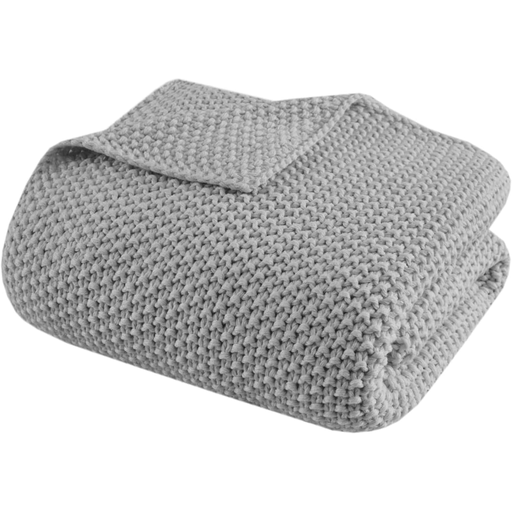 [177986-BB] Bree Knit Throw Grey
