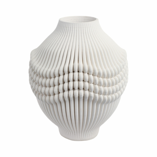 [178173-BB] Coultier 3D Printed Porcelain Vase 16in