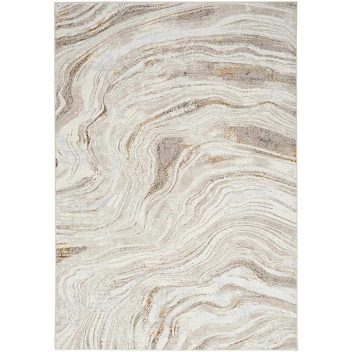 [178244-BB] Glitz Rug Grey Gold 5x7ft