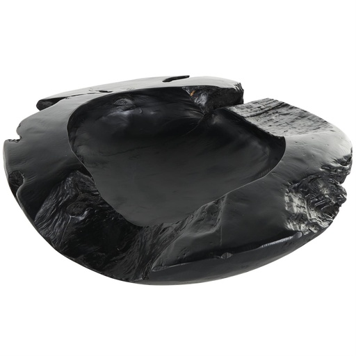 [178288-BB] Black Teak Live Edge Bowl 18in