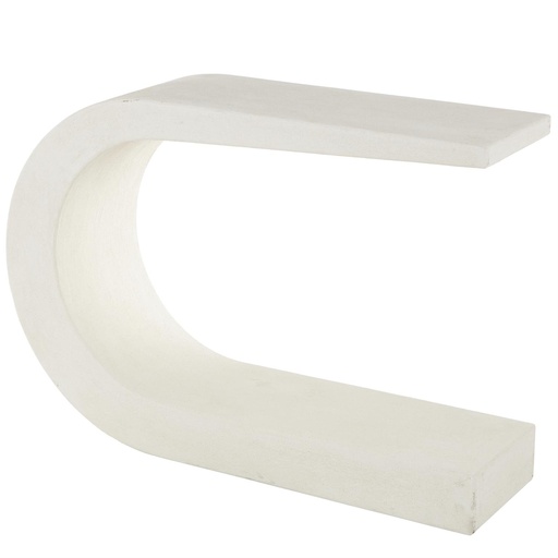 [178295-BB] C-Shaped White Wood Console Table 44in
