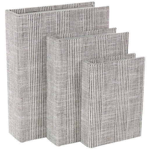 [178300-BB] Faux Book Storage Patterned Set of 3