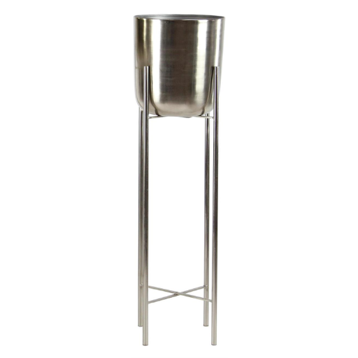 [178311-BB] Metal Dome Planter on Stand Silver 46in