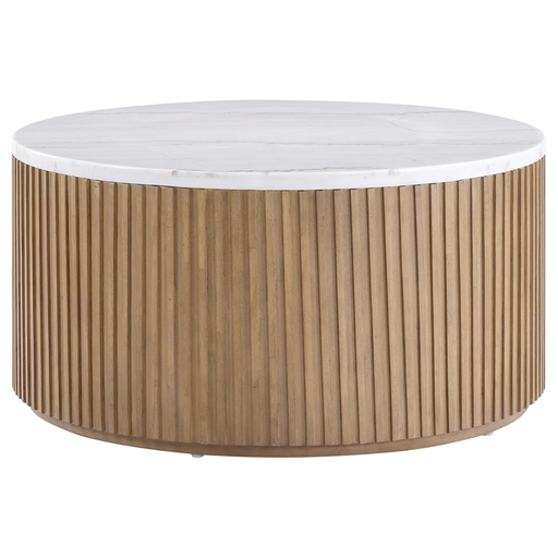 [178344-BB] Colvin Brown Marble Cocktail Table